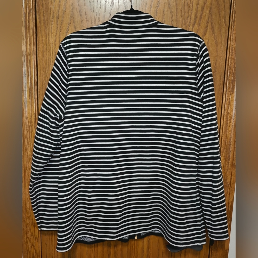 Women's Lauren Ralph Lauren Black & White Reversible Blazer Jacket, 2X - Picture 3 of 8